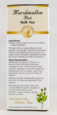 Thumbnail for Celebration Herbals Organic Marshmallow Root Bulk Tea Caffeine Free -- 1.76 oz
