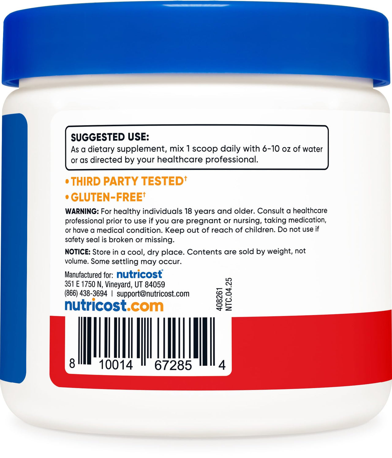 Nutricost Magnesium Citrate Powder (Fruit Punch, 250 Gram)