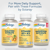 Thumbnail for SOLARAY Calcium Citrate 1000mg - Chewable Calcium Supplements for Women and Men - Healthy Teeth and Bone Support - Great, Natural Orange Flavor - Vegan, Gluten Free, 60-Day Guarantee - 15 Servings