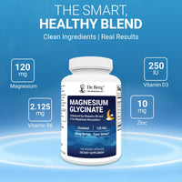 Thumbnail for Dr. Berg Magnesium Glycinate 150ct – 4-in-1 Chelated for Muscle, Nerve, Sleep & Stress Support*– w/ D3, B6 & Zinc – 4X Lab-Tested – No Fillers – Formulated in USA, GMP-Certified