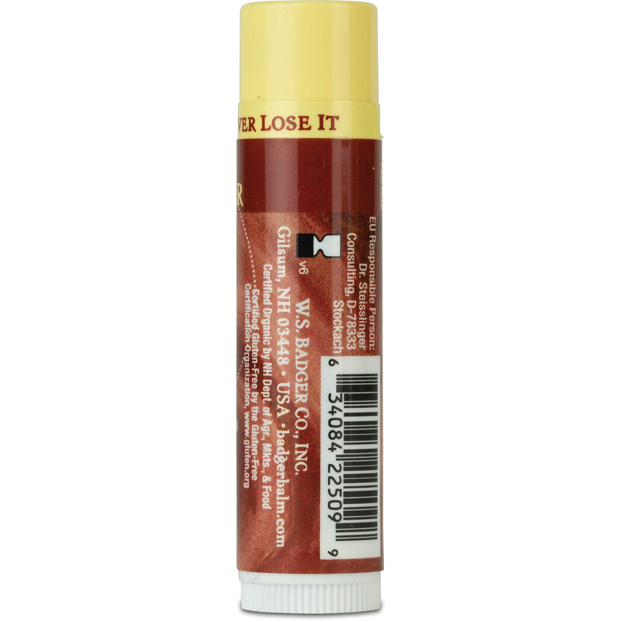 BADGER Organic Vanilla Classic Lip Balm, 0.15 OZ