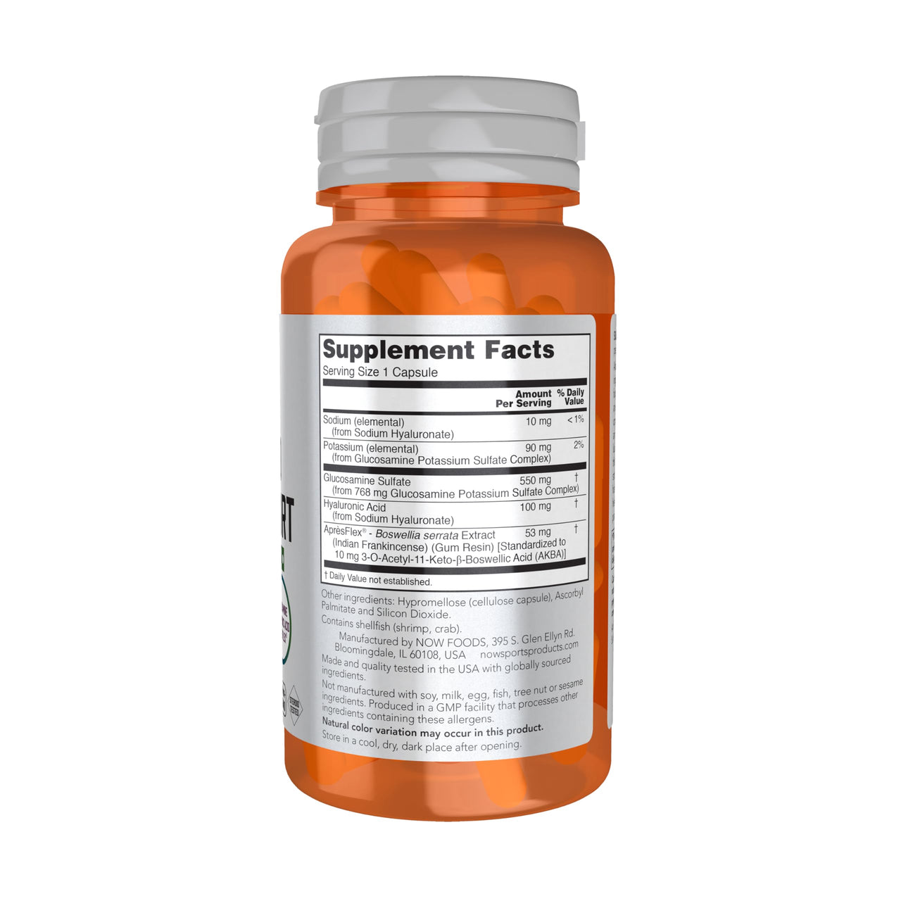 Now Sports Nutrition, Advanced Joint Support, Glucosamine, Hyaluronic Acid, ApresFlex, 60 Capsules