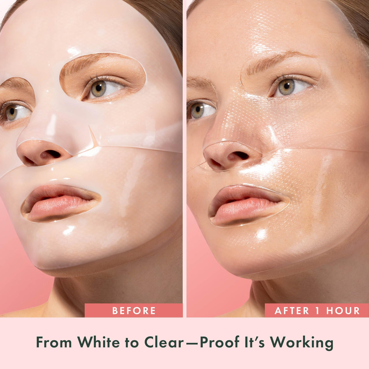 Rael Collagen PDRN Hydrogel Face Masks – Deep Hydration with Salmon PDRN, Collagen, Peptide, and Hyaluronic Acid, Anti-Slip, Korean Skin Care (4 Count)