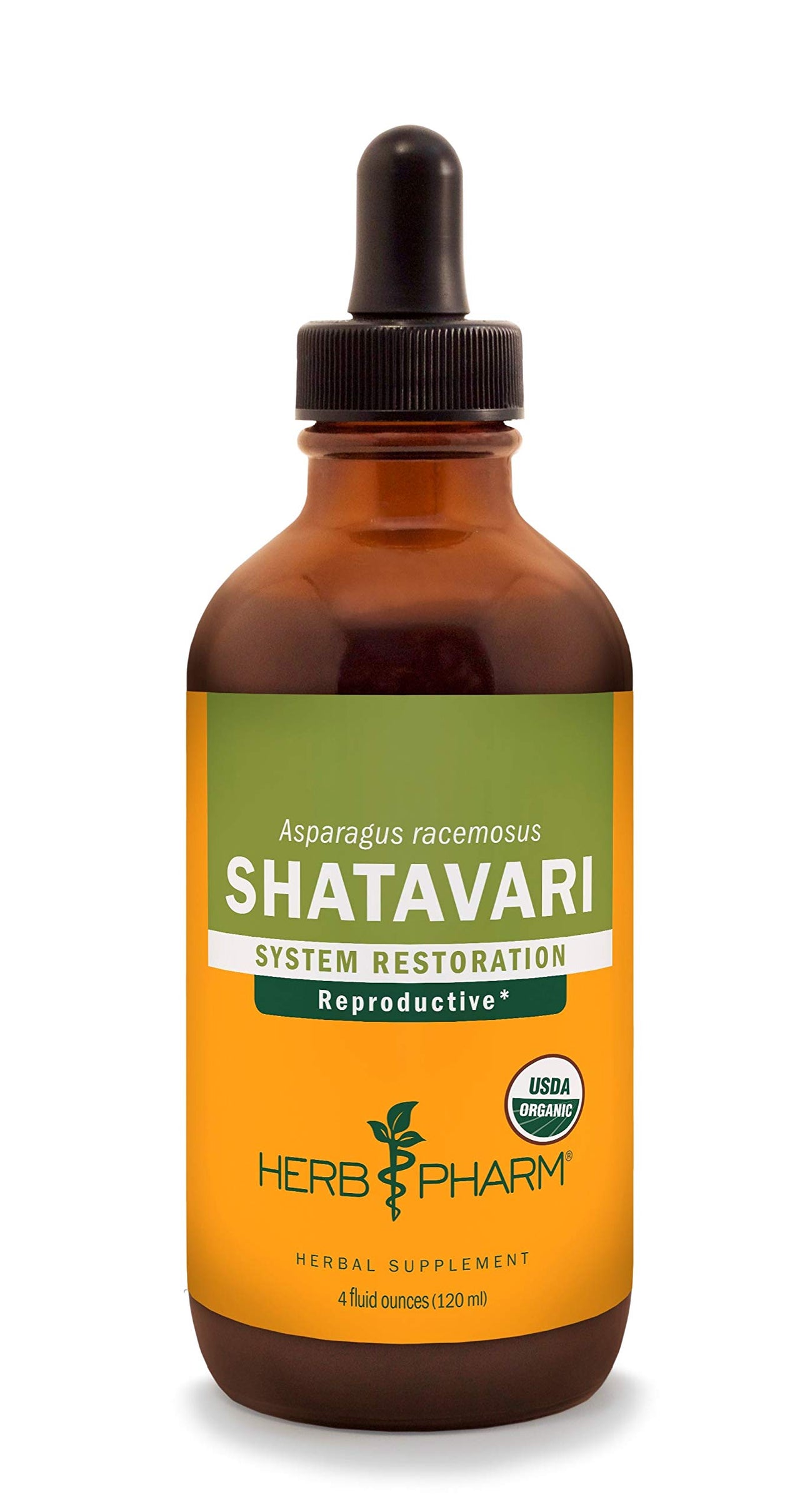 Herb Pharm Certified Organic Shatavari Liquid Extract for Female Reproductive System Support - 4 Ounce