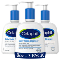 Thumbnail for Cetaphil Face Wash, Daily Facial Cleanser for Sensitive, Combination to Oily Skin, 8 oz 3 Pack, Gentle Foaming, Soap Free, Hypoallergenic