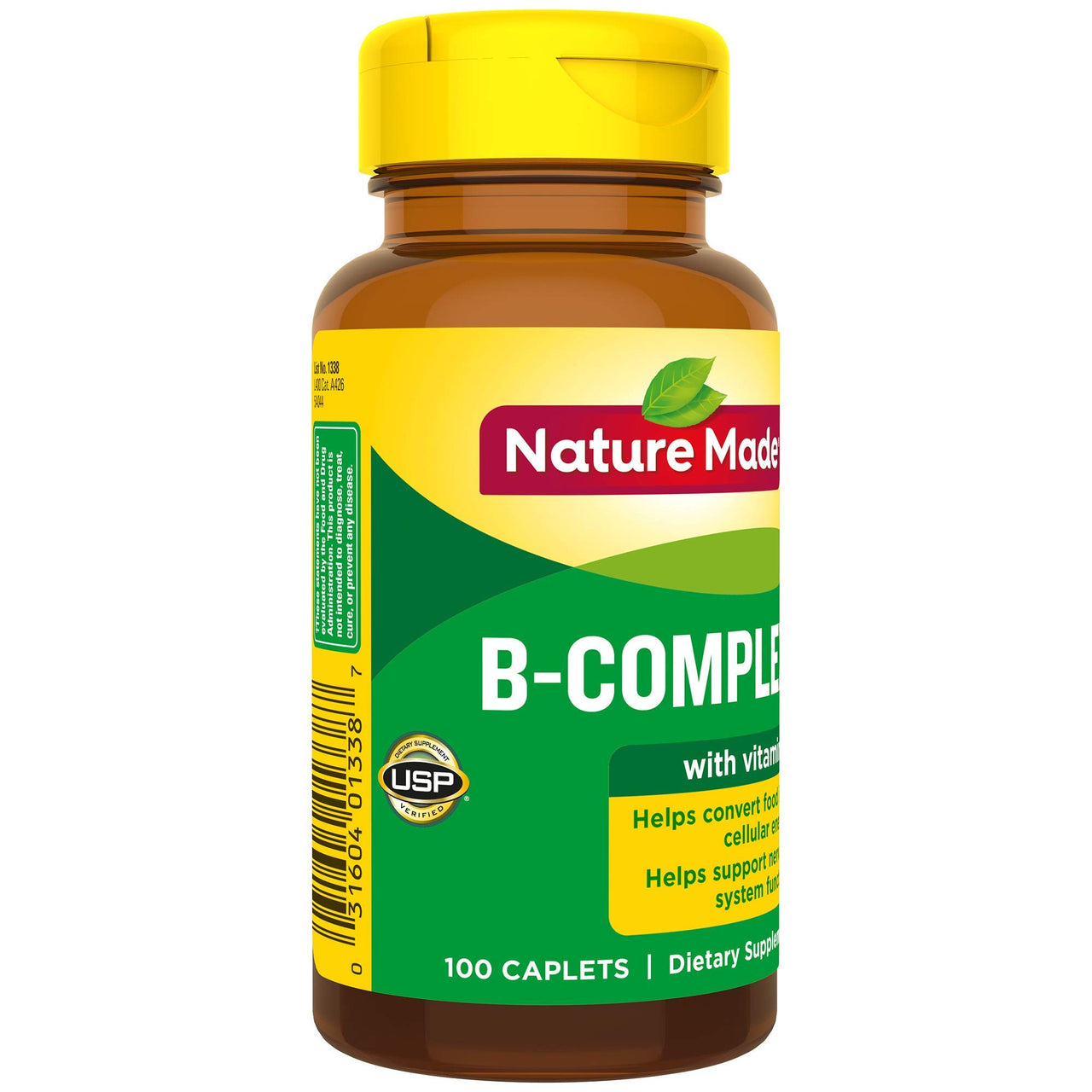 Nature Made B-Complex with Vitamin C Caplets, 100 Count (Pack of 3)