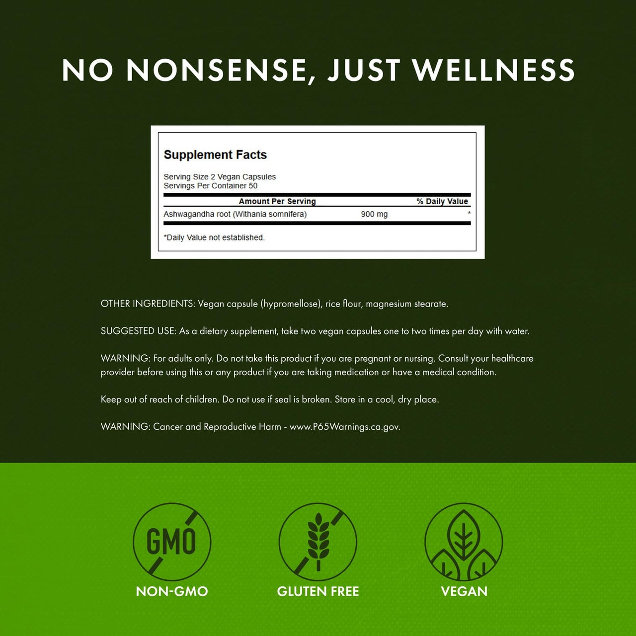 Swanson Full Spectrum Ashwagandha - Natural Stress, Energy, Sleep & Immune Support* - Traditional Ayurvedic Supplement - Gluten-Free & Non-GMO - 100 Vegan Capsules
