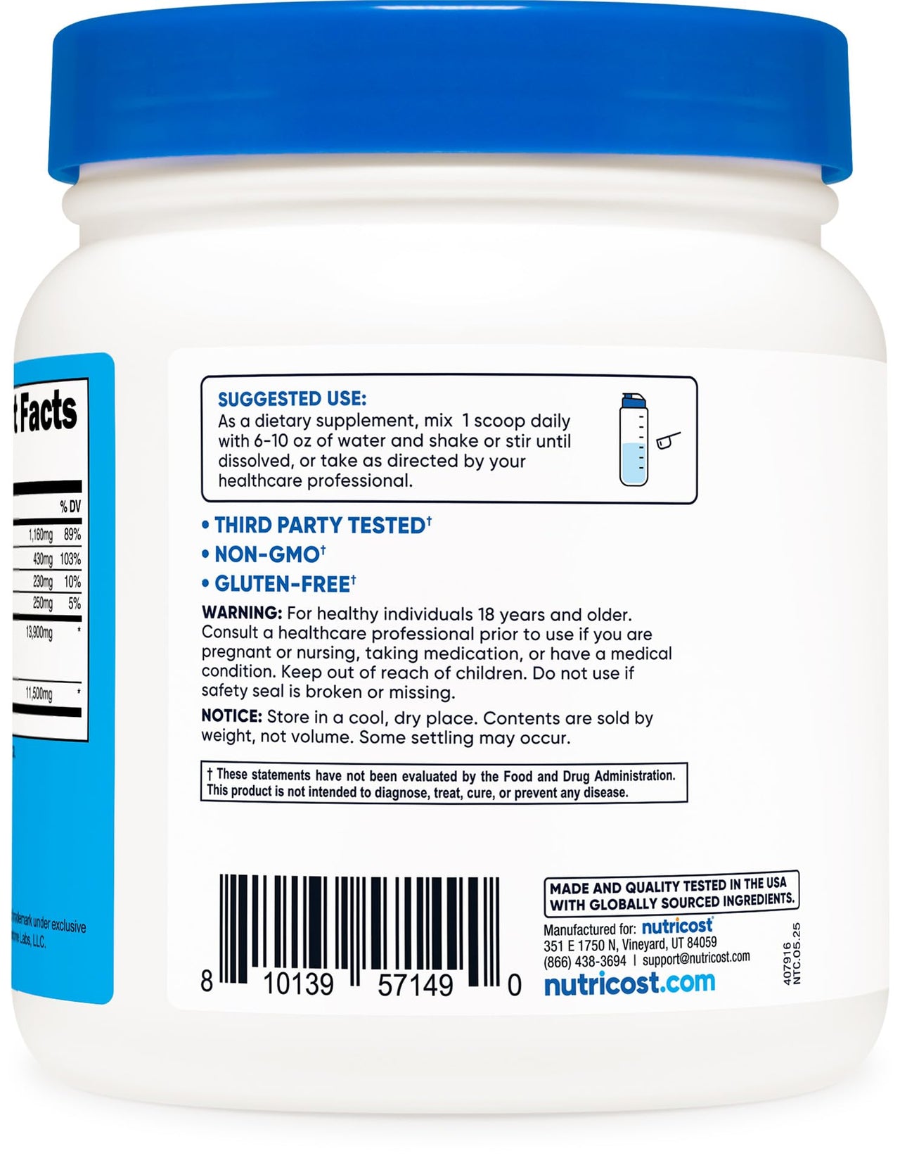 Nutricost Keto BHB Exogenous Ketones 4-in-1 (30 Servings) 12g Beta-Hydroxybutyrate (BHB) Per Serving, (Unflavored) - Ketone Salts