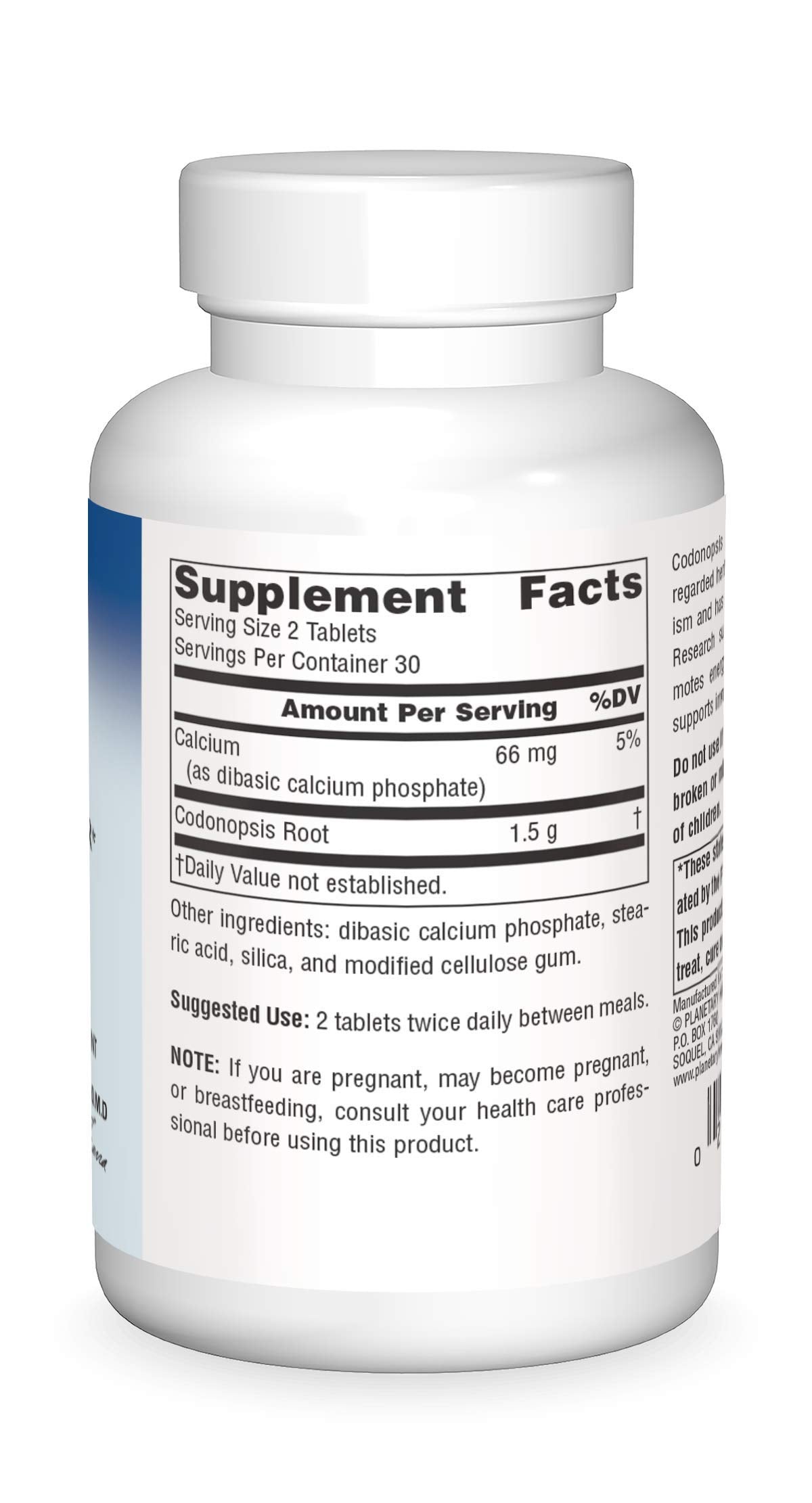 Planetary Herbals Codonopsis Tablets, 750 mg, 60 Count