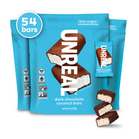Thumbnail for UNREAL Dark Chocolate Coconut Bars (3 Value Size Bags) | Vegan, 3g Sugar, & 3 Simple Ingredients | Non-GMO, Gluten Free, & Fair Trade | 9.5oz each