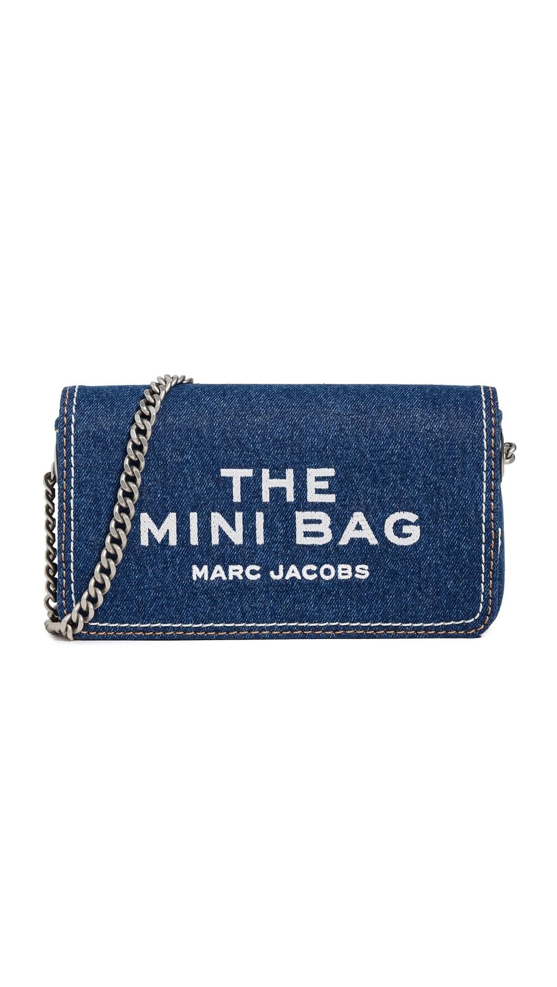 Marc Jacobs Womens The Denim Chain Mini Bag Dark Wash Onesize