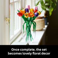 Thumbnail for LEGO Botanicals Tulip Bouquet Building Set for Adults - Gift for Birthdays - Bedroom, Book Shelf & Office Decor for Women & Men, Ages 18+ - Artificial Flowers Crafting Kit - 11501