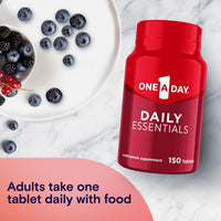 Thumbnail for One A Day Daily Essentials, Multivitamin for Women & Men, Supports Healthy Brain and Muscle Function and Immune Health, Adult Multivitamin with Vitamin D, E and Vitamin B12, 150 Count