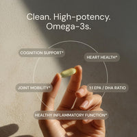 Thumbnail for Blueprint Bryan Johnson Omega-3 - Vegan Algae Omega 3 Supplement with EPA/DHA - 800mg Plant-Based for Brain, Heart & Joint Support - High Absorption Triglyceride Form - 1:1 EPA/DHA