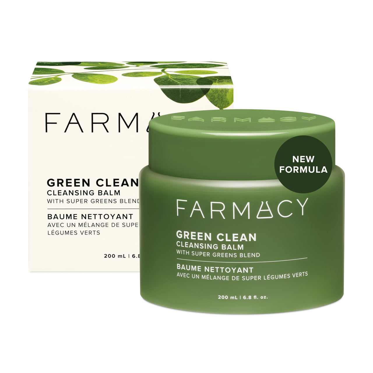 Farmacy Makeup Remover Cleansing Balm - Green Clean Waterproof Makeup Remover Balm + Oil Cleanser for Face - Gently Removes Make Up + SPF while Hydrating Skin (200ml)