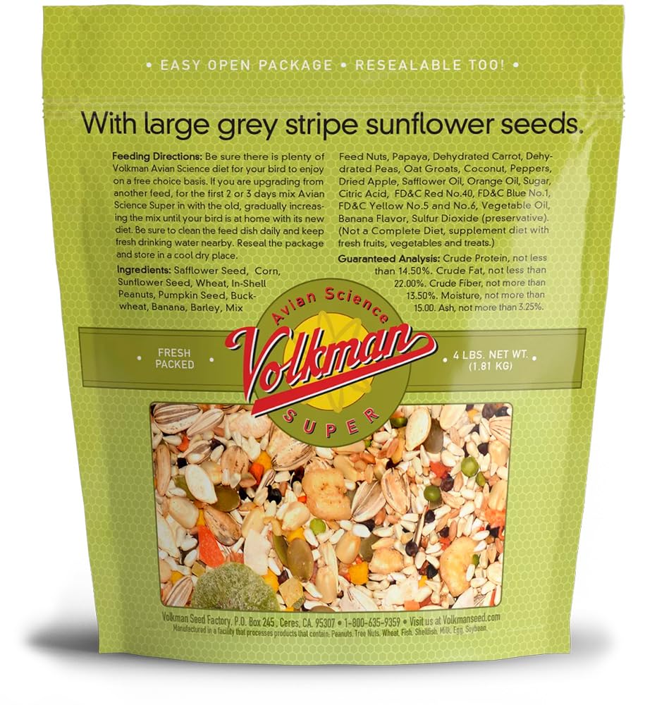 Volkman Avian Science Super Parrot Bird Food 4 lb