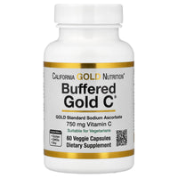 Thumbnail for California Gold Nutrition Buffered Gold C, Gold Standard Sodium Ascorbate (Vitamin C), 60 Veggie Capsules