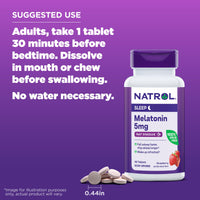 Thumbnail for Natrol 5mg Fast Dissolve Tablets Melatonin Strawberry Flavor