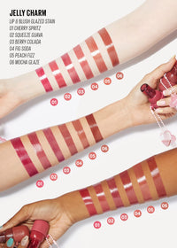 Thumbnail for Kaja Lip & Blush Glazed Keychain Stain - Jelly Charm 03 Berry Colada | with Triple Berry Complex, Lemon Fruit Extract & Olive Squalane, Hydrating, Long Lasting Tint