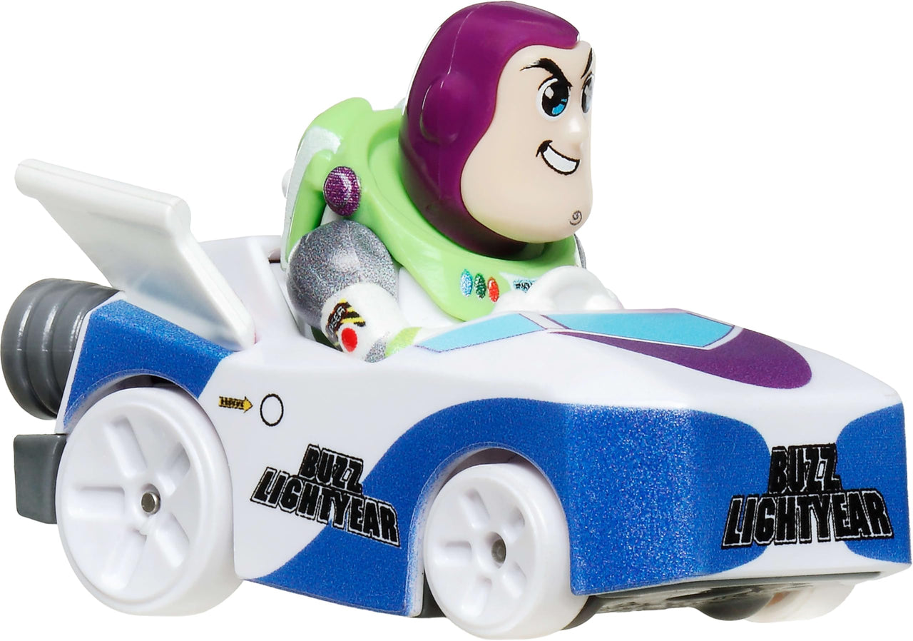 Hot Wheels RacerVerse, Set of 4 Die-Cars 1:64 Scale Toy Cars Optimized for Driving on Tracks with Pop Culture Characters as Drivers