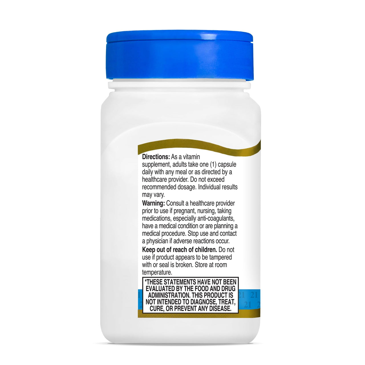 21st Century Healthcare Vitamin K2 (MK-7) 100 mg Vegetarian Capsules, 110 Count