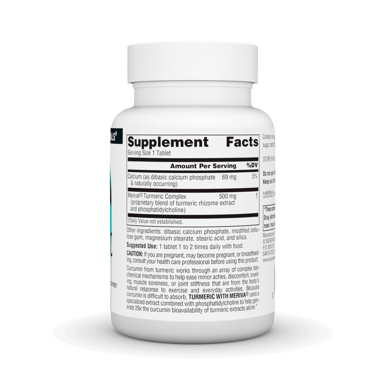 Source Naturals Turmeric with Meriva, Eases Discomfort from Everyday Activities* - 500mg, 60 Tablets