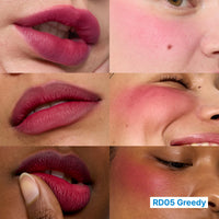 Thumbnail for fwee Blurry Pudding Pot | Airbrushed Blush & Lip, Buildable & High Pigment, Long-lasting, Lightweight, Natural Soft Matte Finish, Satin Finish Blurring Blush - Greedy (Plum Red) | 0.17 oz