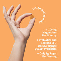 Thumbnail for Garden of Life, Dr Formulated 400mg Magnesium Citrate Supplement with Prebiotics & Probiotics for Stress, Sleep & Recovery – Vegan, Gluten Free, Kosher, Non-GMO, No Added Sugars – 60 Peach Gummies
