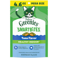 Thumbnail for Greenies Feline Smartbites, Cat Treats Healthy Recipe, Indoor Cat Treats, Tuna Flavor, 4.6 oz. Pack