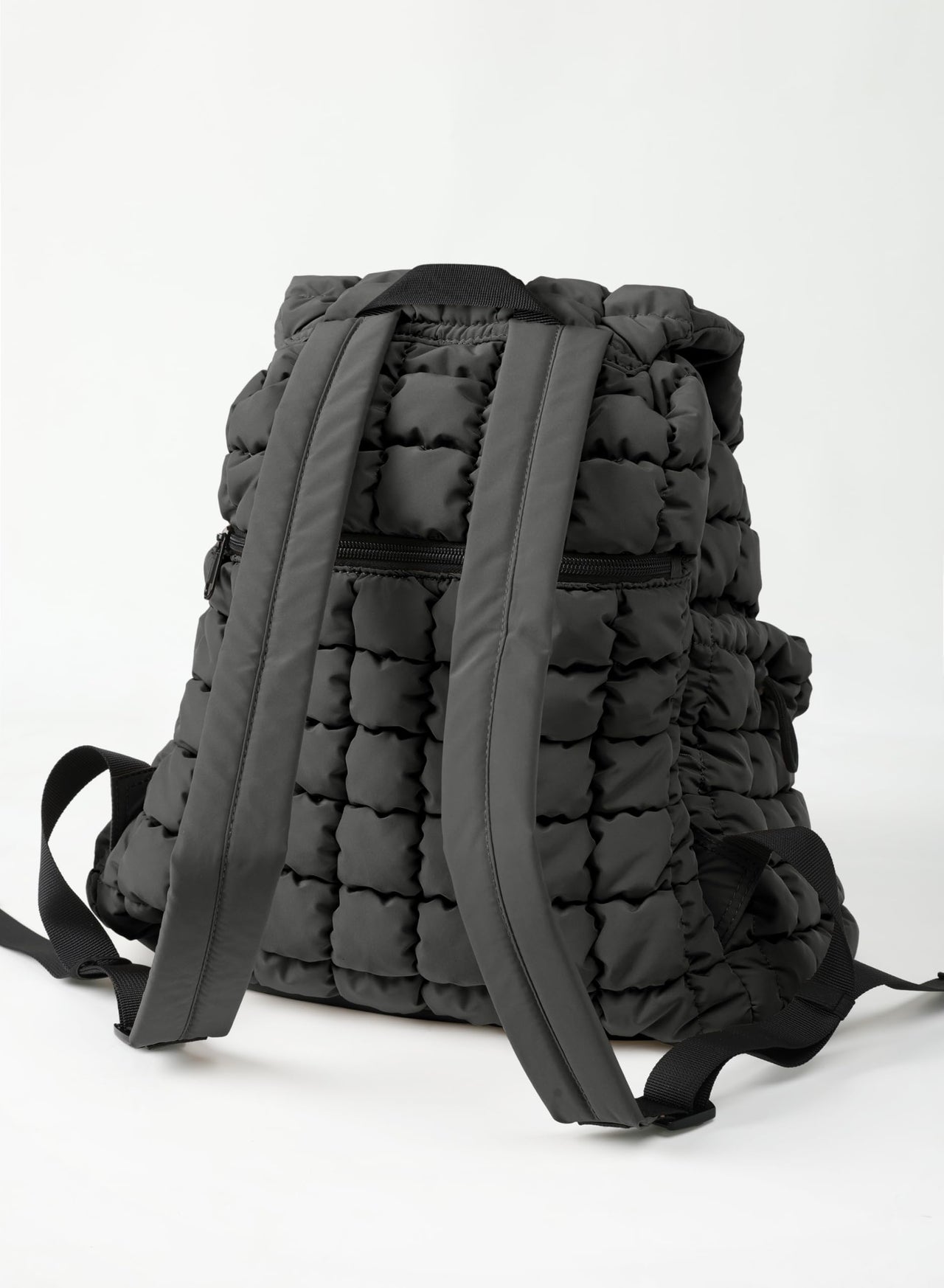 ODODOS Quilted Backpack 2.0 for Women Lightweight Puffer Hiker Pack Drawstring Padding Travel Gym Bag, Charcoal