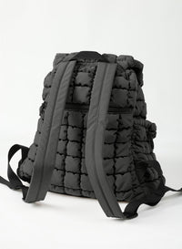 Thumbnail for ODODOS Quilted Backpack 2.0 for Women Lightweight Puffer Hiker Pack Drawstring Padding Travel Gym Bag, Charcoal