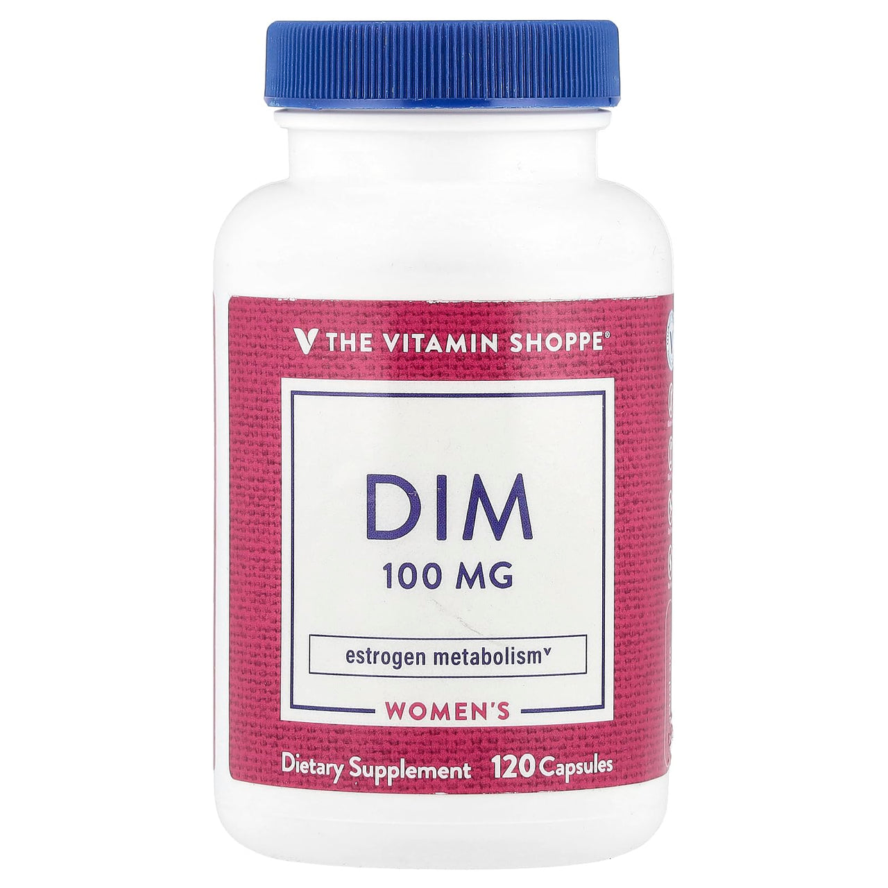 The Vitamin Shoppe DIM 100MG with Bioperine Black Pepper Extract, Supports Estrogen Metabolism for Women's Health (120 Capsules)