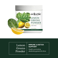 Thumbnail for Eclectic Herb - Lemon Greens Powder Supplement | Immune + Detox Support | Nutritional Support, Vitamins + Minerals | Superfood Powder + Daily Greens Drink Mix | Non-GMO, Vegan (3.2 oz | 90 g)