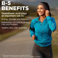 Thumbnail for KAL Pantothenic Acid 1000mg, Sustained Release Vitamin B5 - Energy Supplements - Supports Metabolism of Carbs, Fat and Protein, Hair and Skin Health, Vegan, 60-Day Guarantee, 50 Servings, 50 Tablets