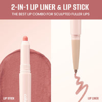Thumbnail for COLORGRAM All In One Over-Lip Maker 01 Warm Peach | Versatile Lip Liner & Contour with Natural Shades, Matte finish, Bigger and Fuller Lips, Plumping effect, Smooth creamy texture