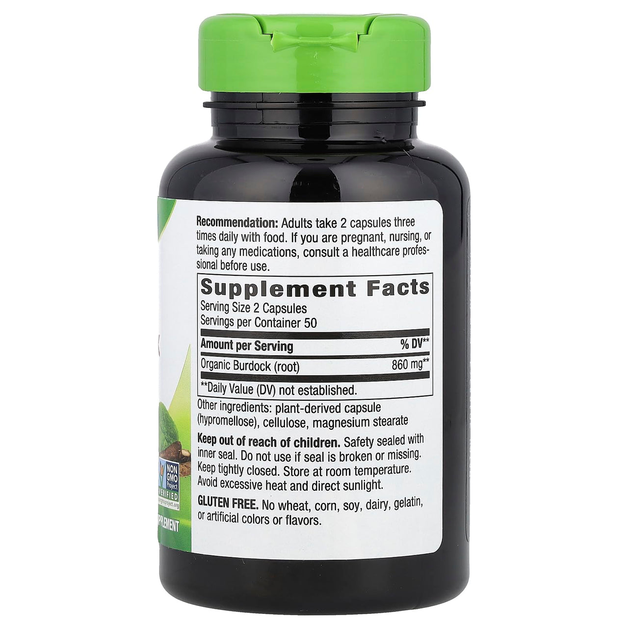 Nature's Way Nature's Way Burdock Root, 950 Mg Per Serving, 100 Vegan Caps (packaging May Vary), 100 Count