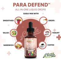 Thumbnail for para Defend Wormwood Black Walnut Cleanse for Humans Drops Liquid Soursop Garlic Pumpkin Seed PAU D'Arco Oil of Oregano Turmeric Berberine Neem Extract Hull Bark Tincture by Clean Nutra