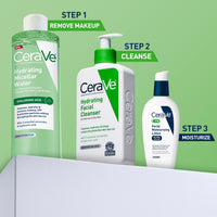 Thumbnail for CeraVe Hydrating Micellar Water, Facial Cleanser & Makeup Remover with Hyaluronic Acid & Ceramides, 24h Hydration, Barrier Strengthening, Alcohol-Free, Fragrance-Free, Safe for Sensitive Skin, 13oz