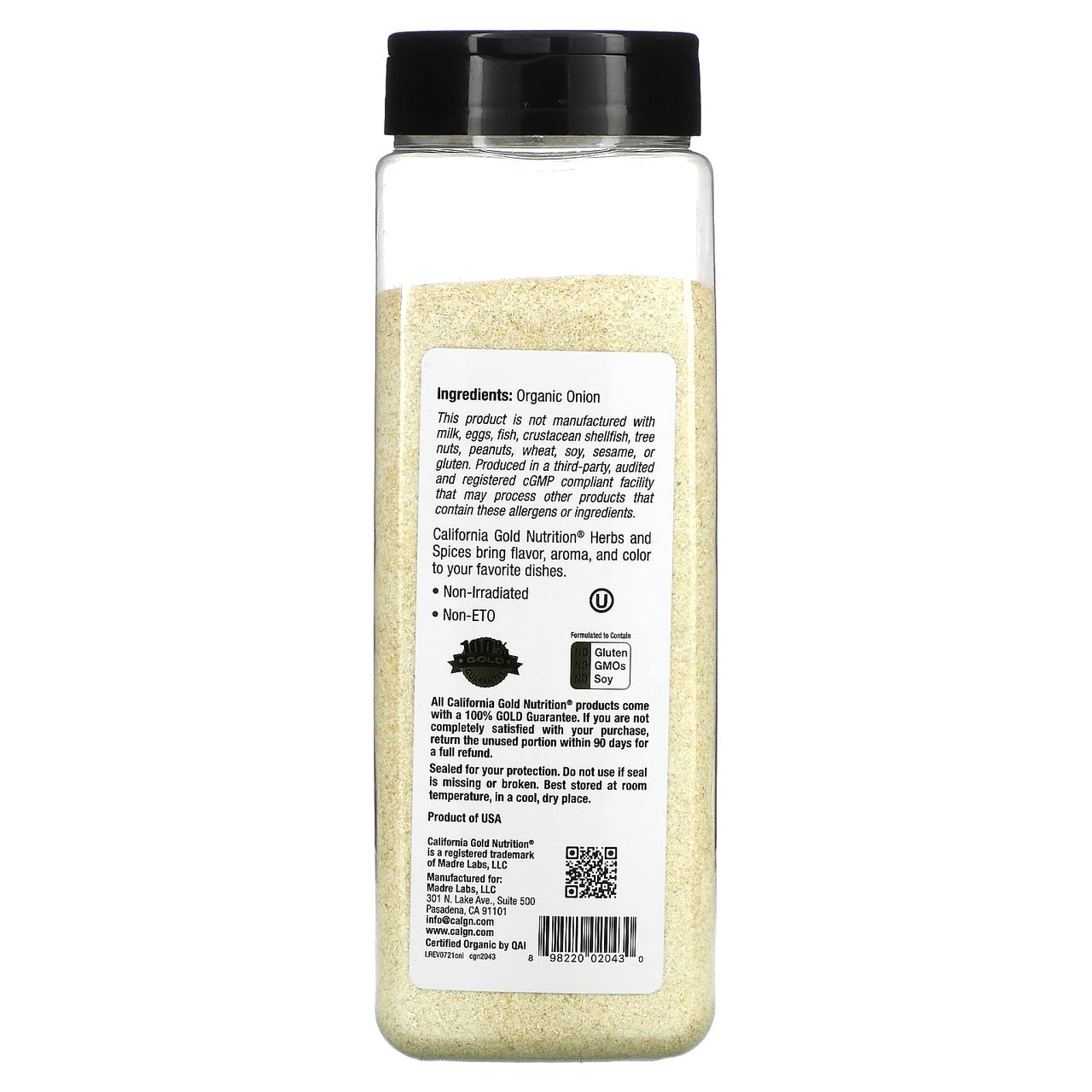 California Gold Nutrition FOODS - Organic Onion Powder, 17.5 oz (496 g)