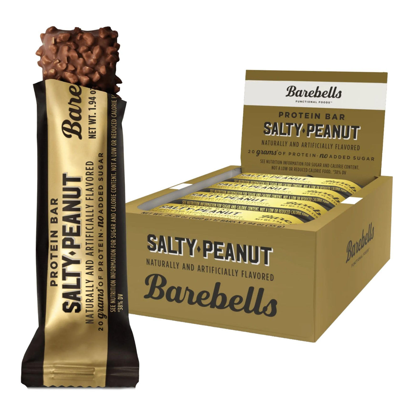Buy Barebells Protein Bars Salty Peanut - 12 Count, 20g High Protein ...