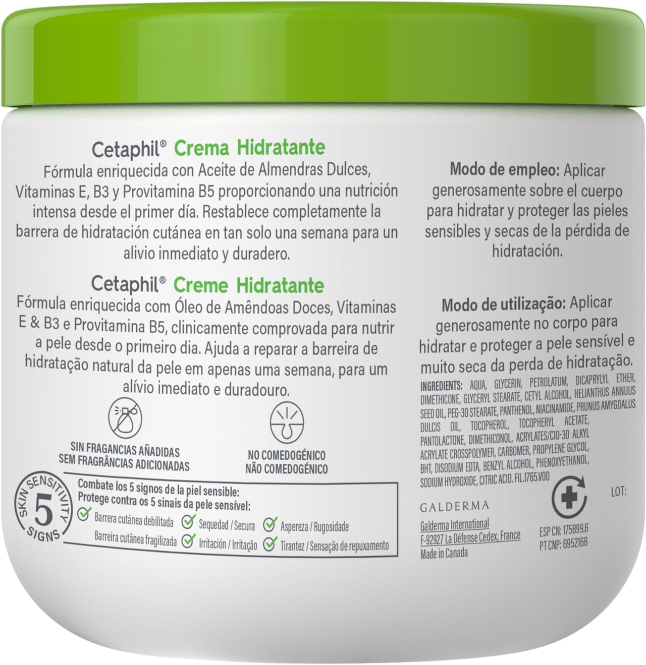 Cetaphil Face & Body Moisturizer, Hydrating Moisturizing Cream for Dry to Very Dry, Sensitive Skin, NEW 16 oz, Fragrance Free, Non-Comedogenic, Non-Greasy
