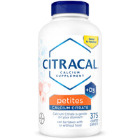 Thumbnail for Citracal Petites- Calcium Citrate with Vitamin D3, Bone Health Support, Calcium Supplement for Ages 12+, 375 Count (Packaging May Vary)