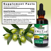 Thumbnail for Nature's Answer Olive Leaf Extract, Alcohol-Free, Non-GMO, Vegan, Gluten-Free, Made in USA, 2 Ounce | Olive Leaf Extract for Wellness