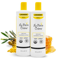 Thumbnail for La Petite Creme French Premium Diapering Lotion - Diaper Cream Alternative to Baby Wipes - Moisturizer & Skin Cleanser - USDA Certified Organic Ingredients - Baby Essentials (2 Bottles of 20 oz)
