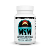 Thumbnail for Source Naturals MSM (methylsulfonylmethane), a Dietary Sulfer Supplement, 1,000 MG - 60 Tablets