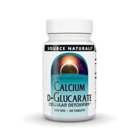 Thumbnail for Source Naturals Calcium D-Glucarate, Cellular Detoxifier* - 500 mg - 60 Tablets