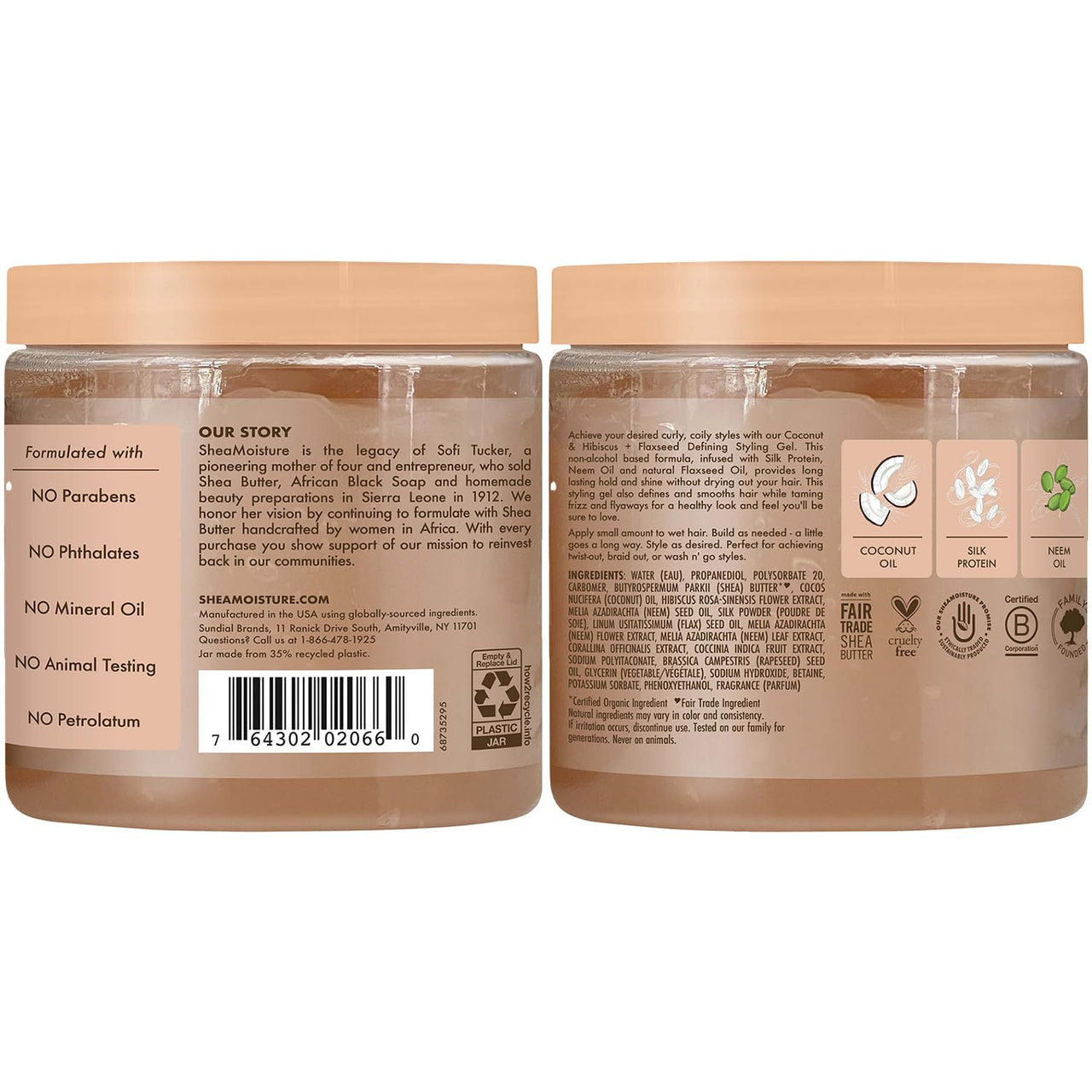Shea Moisture Strong Hold Styling Gel + Fortifying Edge Gel – New Jamaican Black Castor Oil + Flaxseed Formulas for Chemically Processed, Heat-Styled Hair