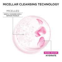 Thumbnail for Garnier Micellar Water with Rose Water and Glycerin, Hydrating Facial Cleanser & Makeup Remover, For All Skin Types, Vegan, Cruelty Free, 13.5 Fl Oz (400mL), 1 Count