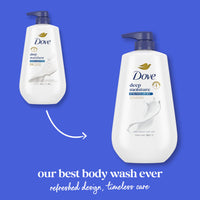 Thumbnail for Dove Body Wash with Pump 3 Count Deep Moisture for 24hr Lotion-Soft Skin Moisture Moisturizing Skin Cleanser with No Sulfates No Parabens