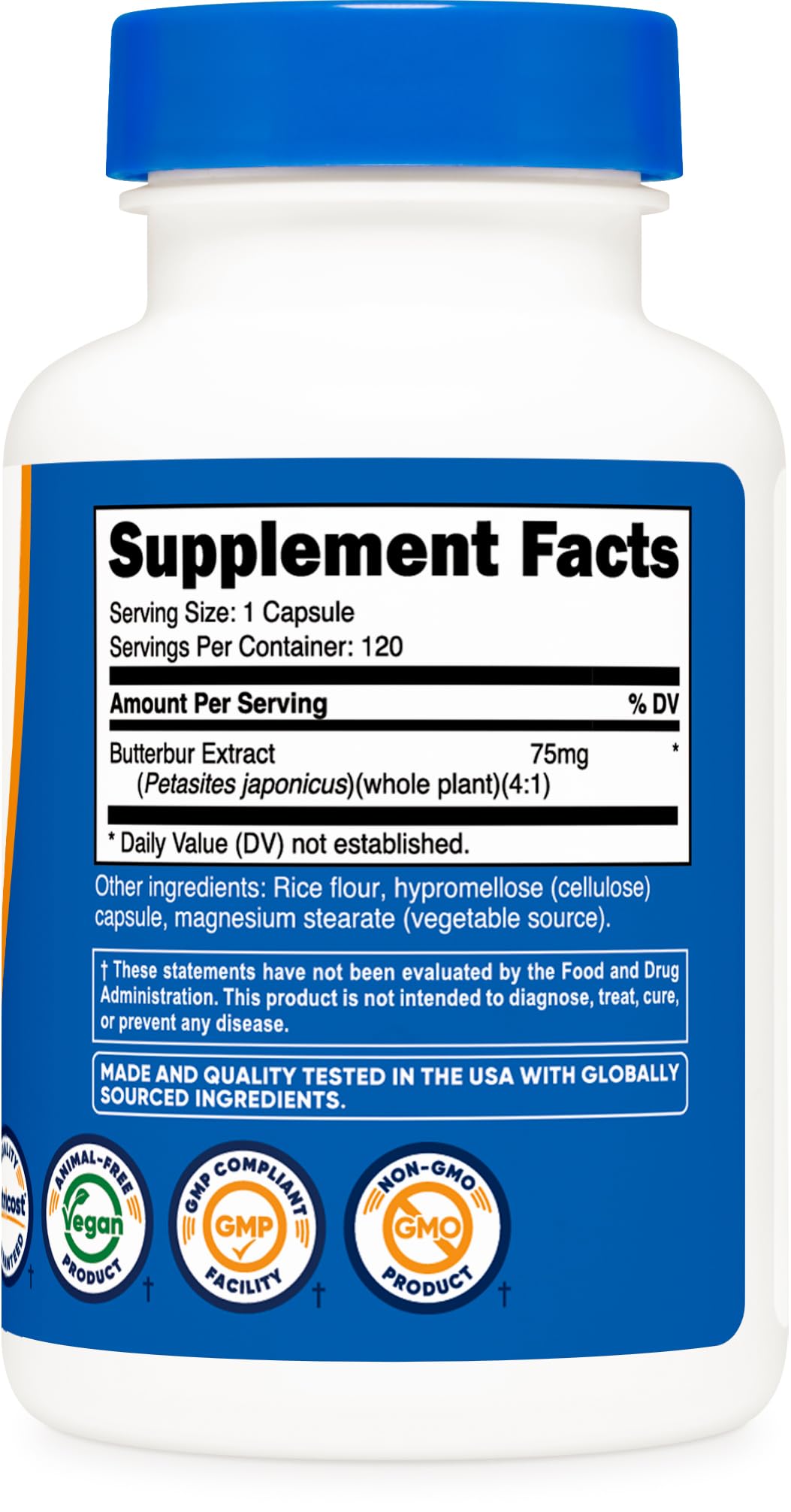 Nutricost Butterbur Extract Capsules (75mg) 120 Capsules - Gluten Free, Non-GMO, Vegetarian Friendly